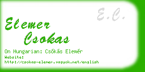 elemer csokas business card